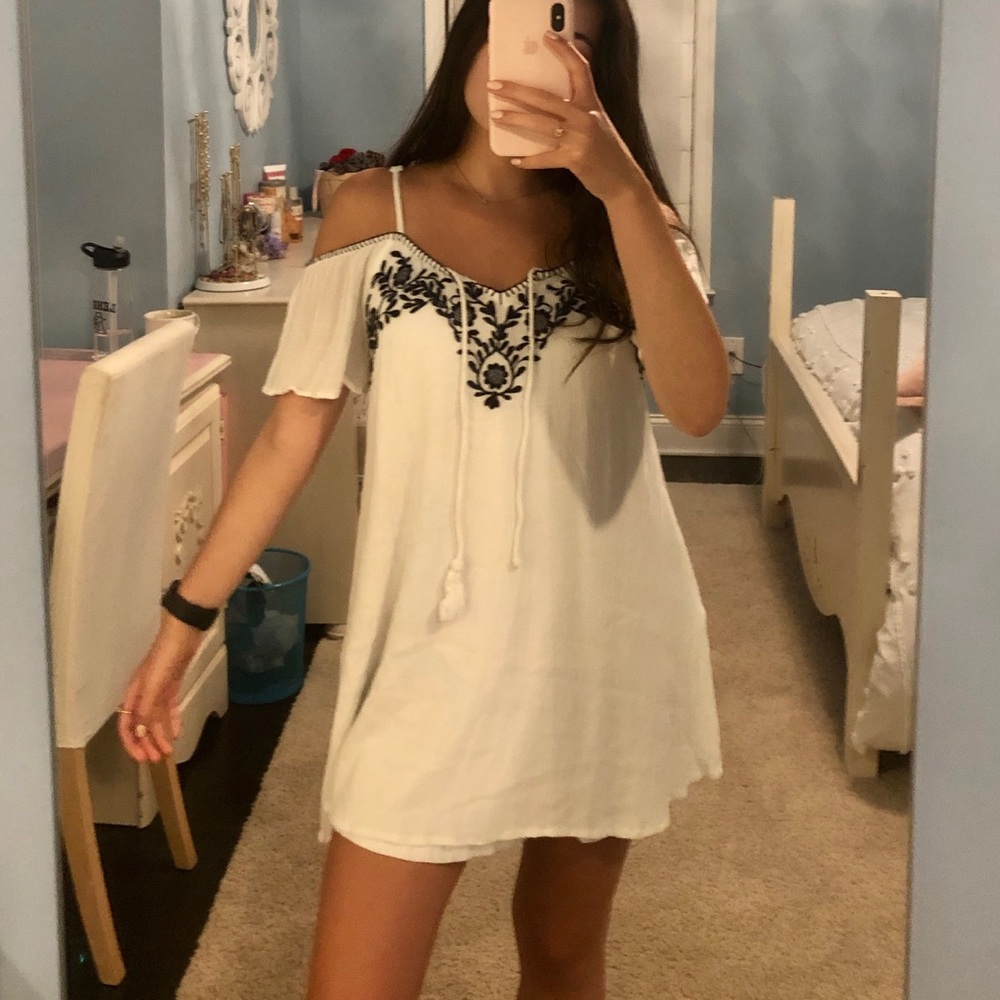 Boutique White Flowy Dress
